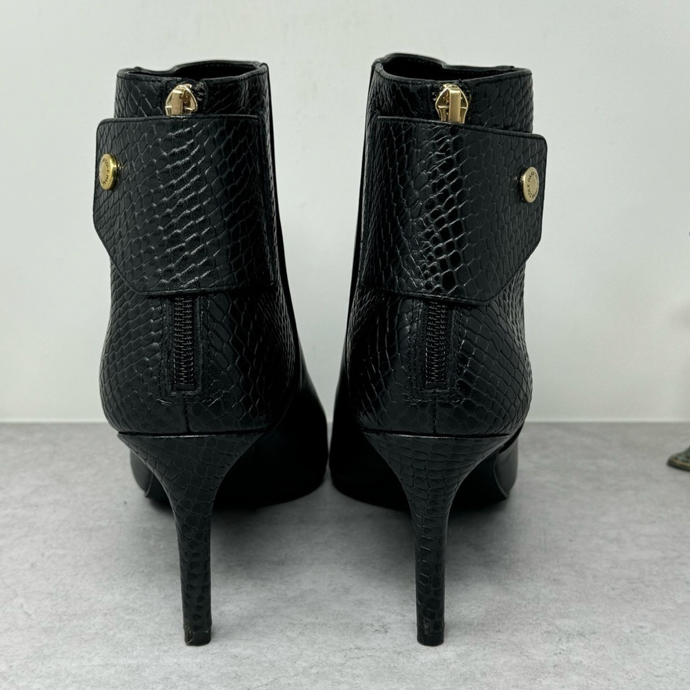 Cole Haan Grand Os Claremont Black Smooth Embossed Leather Bootie Womens Sz 10 B - Picture 5 of 11